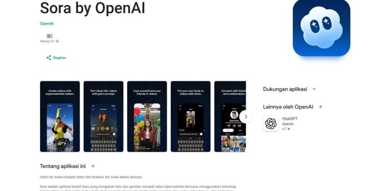 Aplikasi Sora AI Muncul di PlayStore, Pertanda Rilis Tidak Lama lagi?